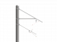 ARCAS Ausleger, halbnachgespannt (HN), Tragrohraufhängung mit Seilhänger, ≥30°-90°, ZUG, Lf= 3.03-3.90m