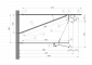 ARCAS Ausleger, halbnachgespannt (HN), Tragrohraufhängung mit Seilhänger, ≥30°-90°, ZUG, Lf= 3.98-4.80m