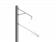 ARCAS Ausleger, halbnachgespannt (HN), Tragrohraufhängung mit Seilhänger, ≥30°-90°, DRUCK, Lf= 1.56-2.40m