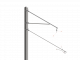 ARCAS Ausleger, halbnachgespannt (HN), Tragrohraufhängung mit Seilhänger, ≥30°-90°, DRUCK, Lf= 3.30-4.15m