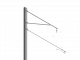 ARCAS Ausleger, halbnachgespannt, DC, Tragrohraufhängung mit Seilhänger, ≥30°-90°, DRUCK, Lf= 3.58-4.40m