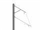 ARCAS Ausleger, halbnachgespannt (HN), Stützrohr, ≥30°-90°, DRUCK, Lf= 1.65-2.65m