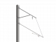 ARCAS Ausleger, halbnachgespannt (HN), Stützrohr, ≥30°-90°, DRUCK, Lf= 2.15-2.90m