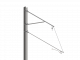 ARCAS Ausleger, halbnachgespannt (HN), Stützrohr, ≥30°-90°, DRUCK, Lf= 2.45-3.30m