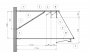 ARCAS Ausleger, halbnachgespannt (HN), Stützrohr, ≥30°-90°, DRUCK, Lf= 2.45-3.30m