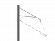 ARCAS Ausleger, halbnachgespannt (HN), Stützrohr, ≥30°-90°, DRUCK, Lf= 3.58-4.40m