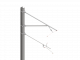 ARCAS Ausleger, halbnachgespannt, DC, Tragrohraufhängung mit Seilhänger, 30°-0°, ZUG, Lf= 3.56-4.16m