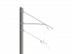 ARCAS Ausleger, halbnachgespannt (HN), Tragrohraufhängung mit Seilhänger, 30°-0°, ZUG, Lf= 3.80-4.40m