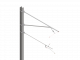 ARCAS Ausleger, halbnachgespannt (HN), Tragrohraufhängung mit Seilhänger, 30°-0°, ZUG, Lf= 4.07-4.67m