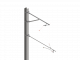 ARCAS Ausleger, halbnachgespannt (HN), Tragrohraufhängung mit Seilhänger, 30°-0°, DRUCK, Lf= 1.56-2.40m