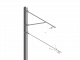 ARCAS Ausleger, halbnachgespannt (HN), Tragrohraufhängung mit Seilhänger, 30°-0°, DRUCK, Lf= 2.45-3.30m