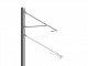 ARCAS Ausleger, halbnachgespannt, DC, Tragrohraufhängung mit Seilhänger, 30°-0°, DRUCK, Lf= 2.75-3.65m