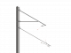 ARCAS Ausleger, halbnachgespannt (HN), Tragrohraufhängung mit Seilhänger, 30°-0°, DRUCK, Lf= 3.03-3.90m