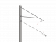 ARCAS Ausleger, halbnachgespannt (HN), Tragrohraufhängung mit Seilhänger, 30°-0°, DRUCK, Lf= 3.58-4.40m