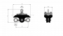 Isolierkörper für Querseil KUSYS Typ 1 mit Doppel-Öse und Aufhängeöse