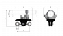 Isolierkörper für Auslegerrohr 2" KUSYS Typ 1 mit Doppel-Öse