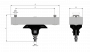 Isolierkörper an Ankerschiene Typ 3B mit Aufhängeschrauben KUSYS Typ 1 mit Gewindeanschluss M16 starr