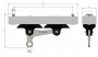 Corps isolé sur rail d'ancrage type 3 B exclusif 
vis de suspension KUSYS type 2 avec œillet de suspension simple