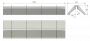 Plastic profile wide, transparent, for troughing wide