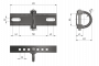 Pole anchor bracket, adjustable, to poles HEB 160–240