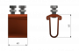 Anschlussbride für Kupferrohr, mit 2 Schrauben