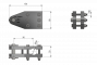 Griffe pour tube pour tringlage de commande Ø= 30 mm