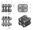 Kreuzungsklemme für Stahlseil 25–50 mm²