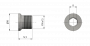 Vis à tête fraisée, M14 x 1.5 L = 14.5 mm